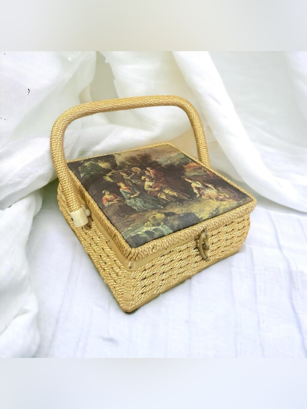 vintage sewing basket